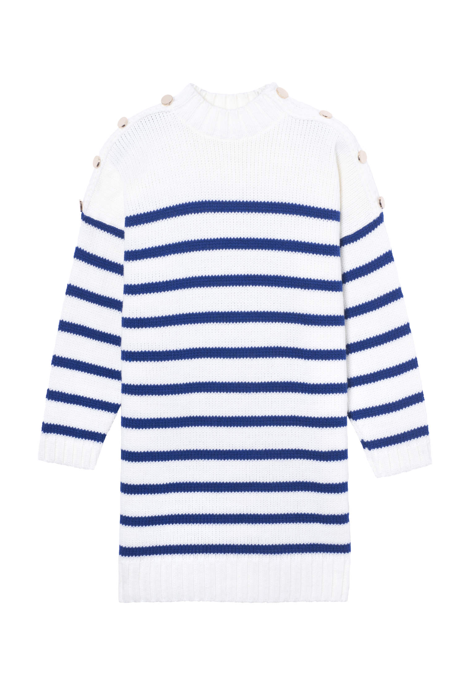 Parisienne et Alors Blue and White Striped Sweater